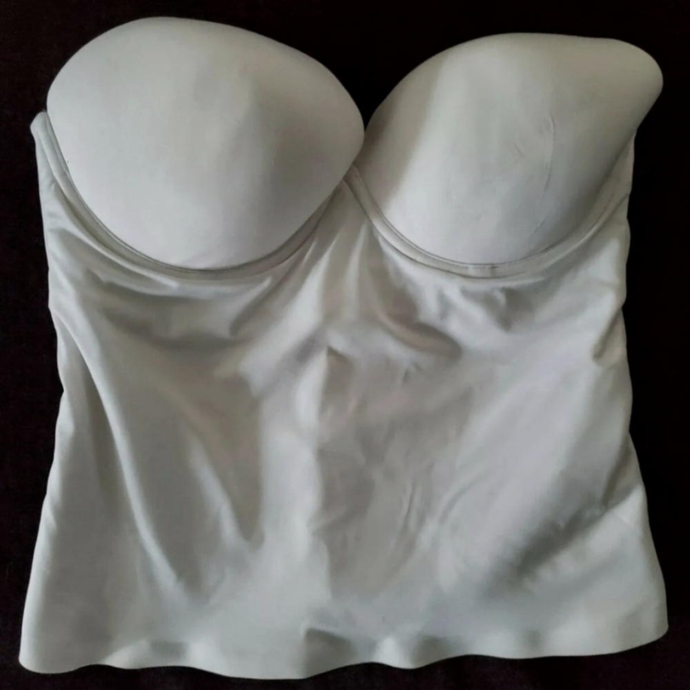 Felina White Strapless Bra with Molded Cups and Structured Support